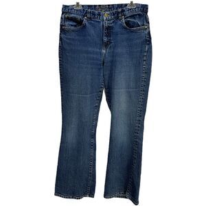 Ralph Lauren Womens Classic Bootcut Jeans Size 14 34x29 High Rise Stretch